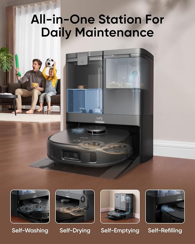 X10 Pro Omni Robot Vacuum and Mop Combo, Incredible Suction, Dual Mops with 12 mm Auto-Lift and Carpet Detection, AI Obstacle