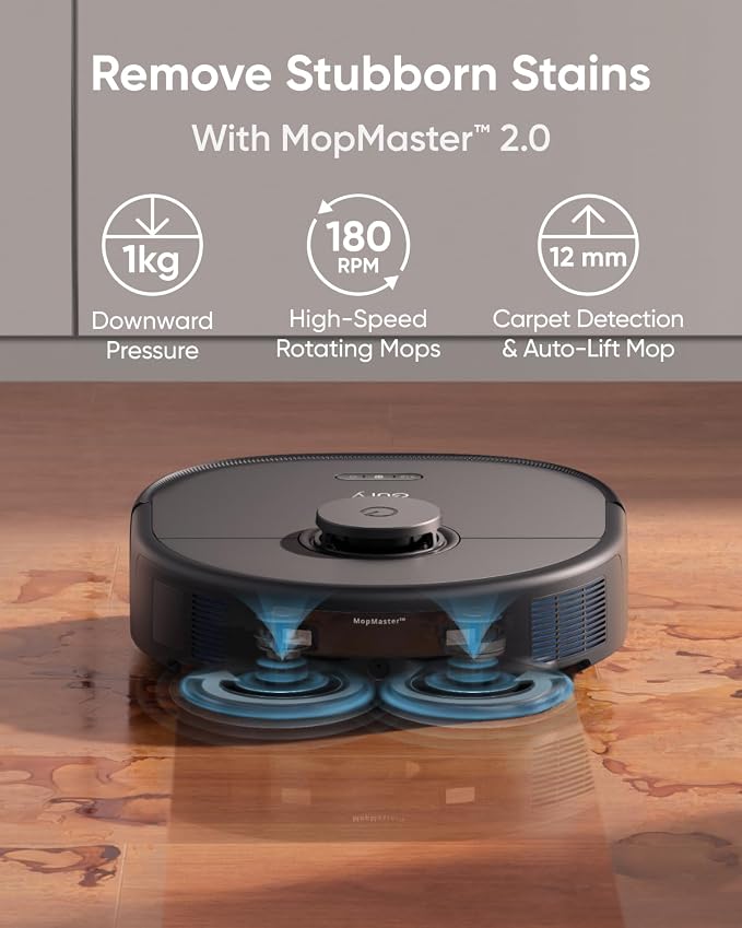 X10 Pro Omni Robot Vacuum and Mop Combo, Incredible Suction, Dual Mops with 12 mm Auto-Lift and Carpet Detection, AI Obstacle
