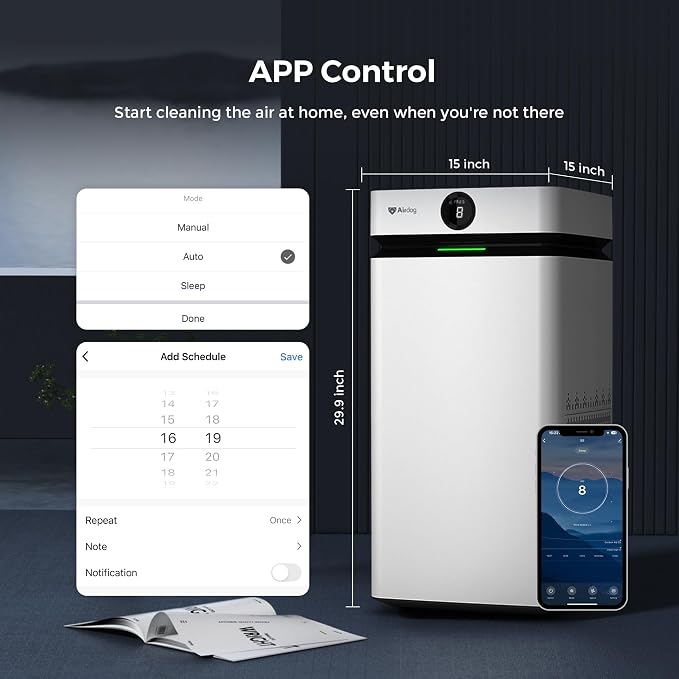 X8 AIR Purifier with Washable Filter, Covers 4035 FT2, REMOVES 99.9 to 14.6NM with TPA, alternate product view 8