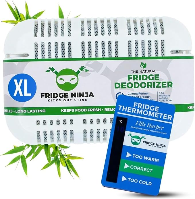 XL Pack of Refrigerator Deodorizer Odor Eliminator – Better than Baking Soda - Refrigerator and Fridge Smell Eliminator