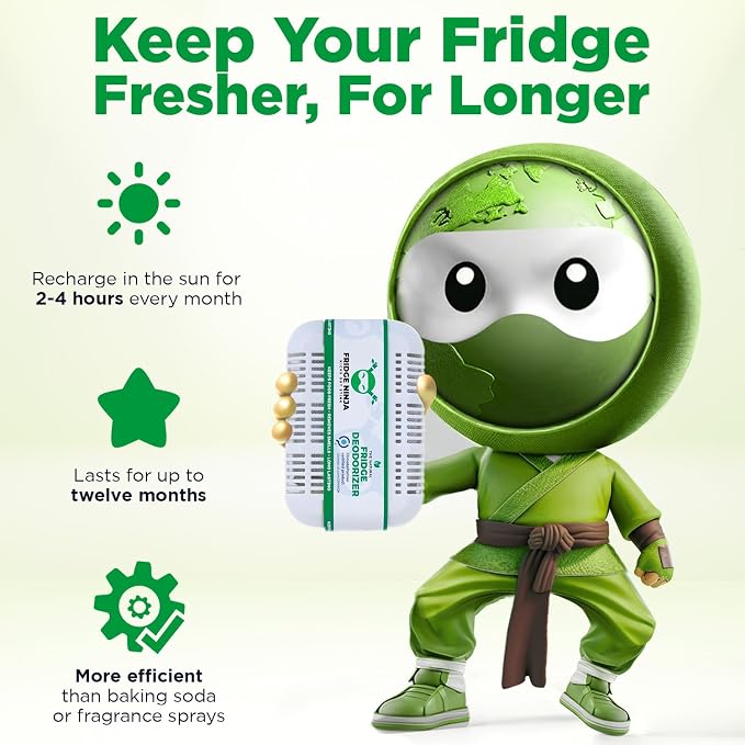 XL Pack of Refrigerator Deodorizer Odor Eliminator – Better than Baking Soda - Refrigerator and Fridge Smell Eliminator