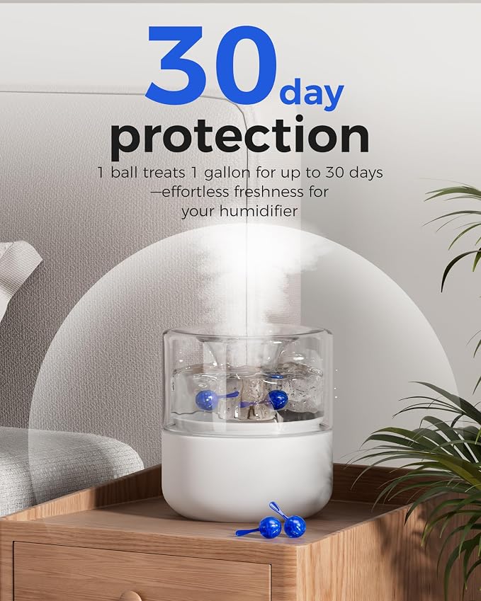 ZhenD 16 Pack Humidifier Cleaner Anti-Scale Balls: Stop White Dust, Extend Humidifier Life, help reduce Hard Water Build-Up
