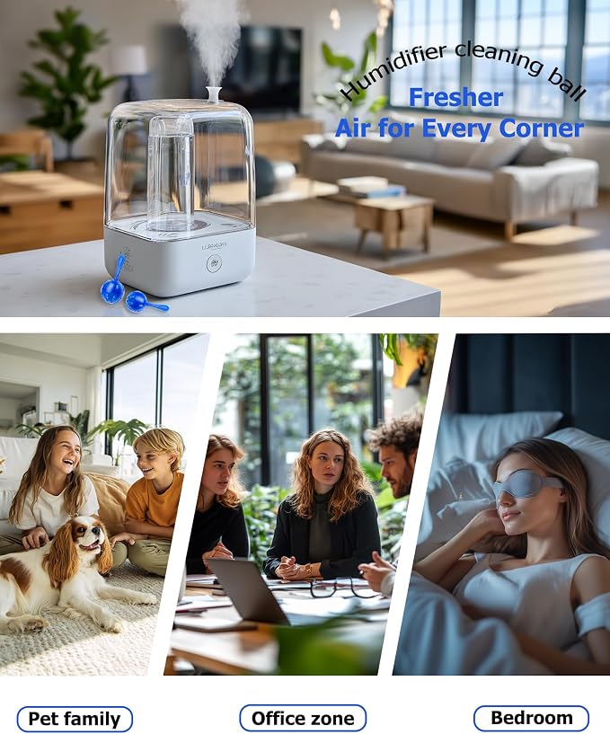 ZhenD 16 Pack Humidifier Cleaner Anti-Scale Balls: Stop White Dust, Extend Humidifier Life, help reduce Hard Water Build-Up