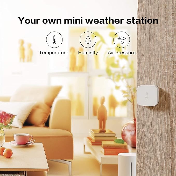 Zigbee Temperature and Humidity Sensor-3 Pack, Wireless Thermometer Hygrometer for Home Automation, Remote Monitoring