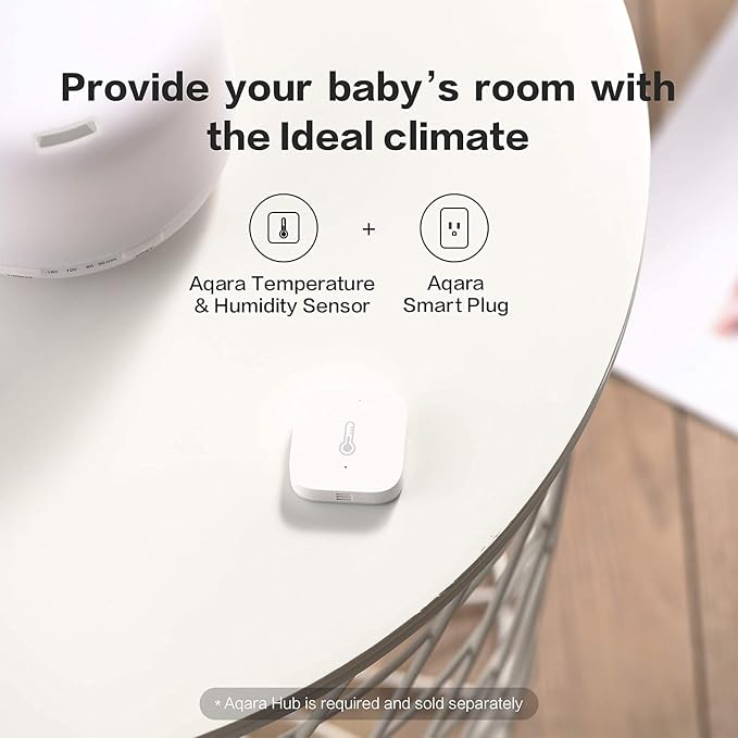 Zigbee Temperature and Humidity Sensor-3 Pack, Wireless Thermometer Hygrometer for Home Automation, Remote Monitoring