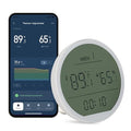 Zigbee Temperature and Humidity Sensor, Smart Hygrometer Thermometer with Large Screen, Supports Threshold Alerts or Smart