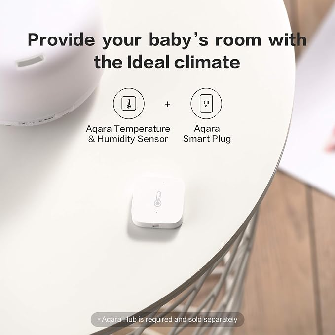 Zigbee Temperature and Humidity Sensor, Wireless Thermometer Hygrometer for Home Automation, Remote Monitoring, alternate