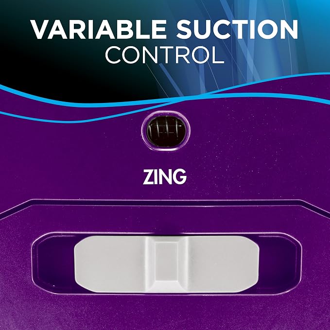 Zing Lightweight, Bagged Canister Vacuum, Purple, 2154A, alternate product view 4
