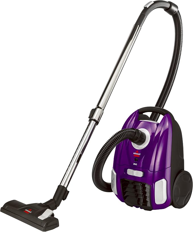 Zing Lightweight, Bagged Canister Vacuum, Purple, 2154A, alternate product view 6